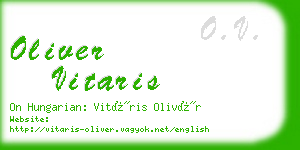 oliver vitaris business card